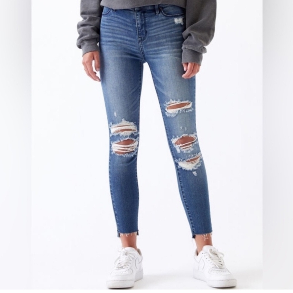 Pacsun Medium Was Distressed High-Rise Ankle Jegging